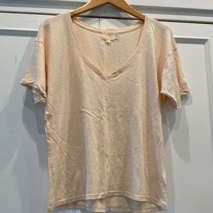 Nation peach vneck top
